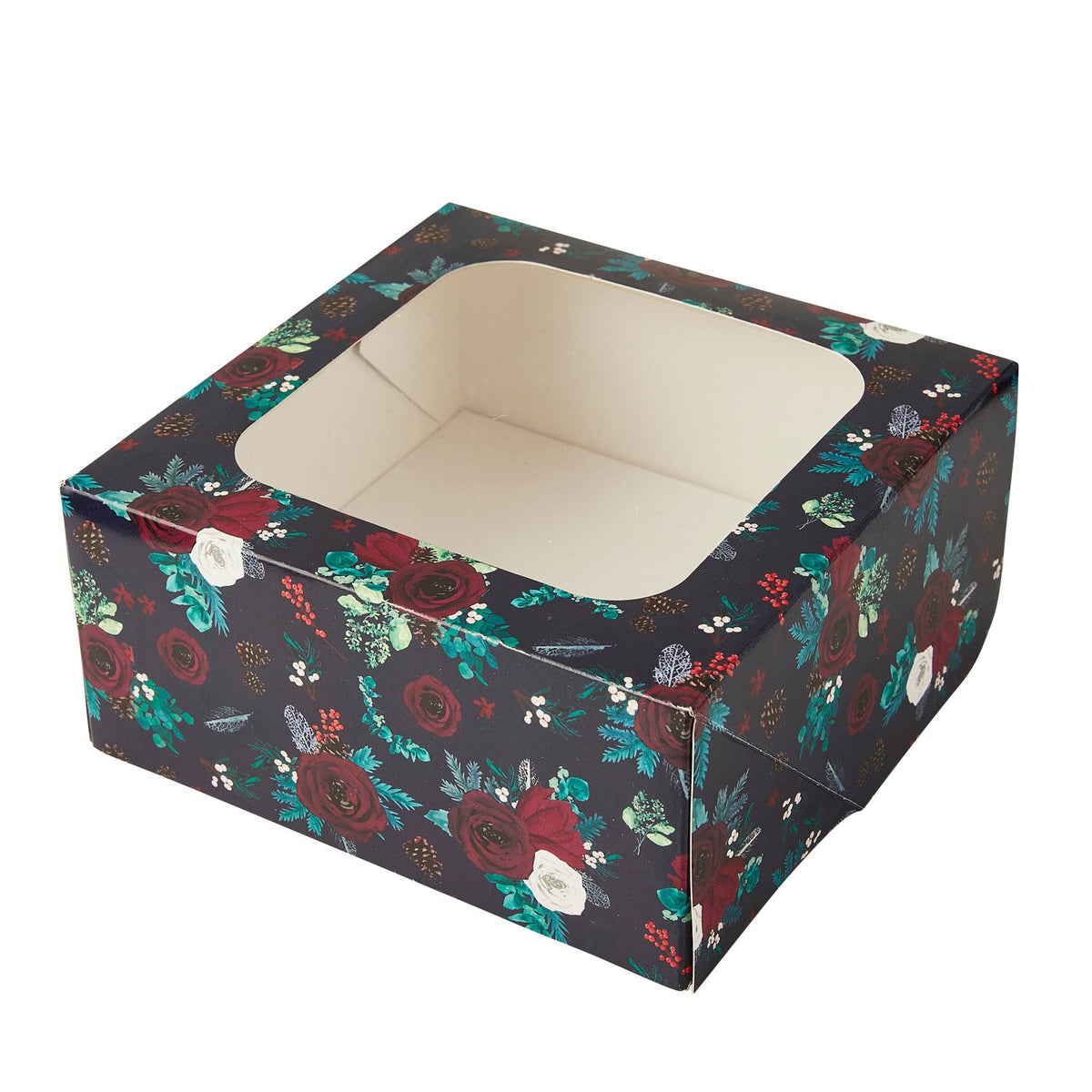 Winter Floral Square Treat Box