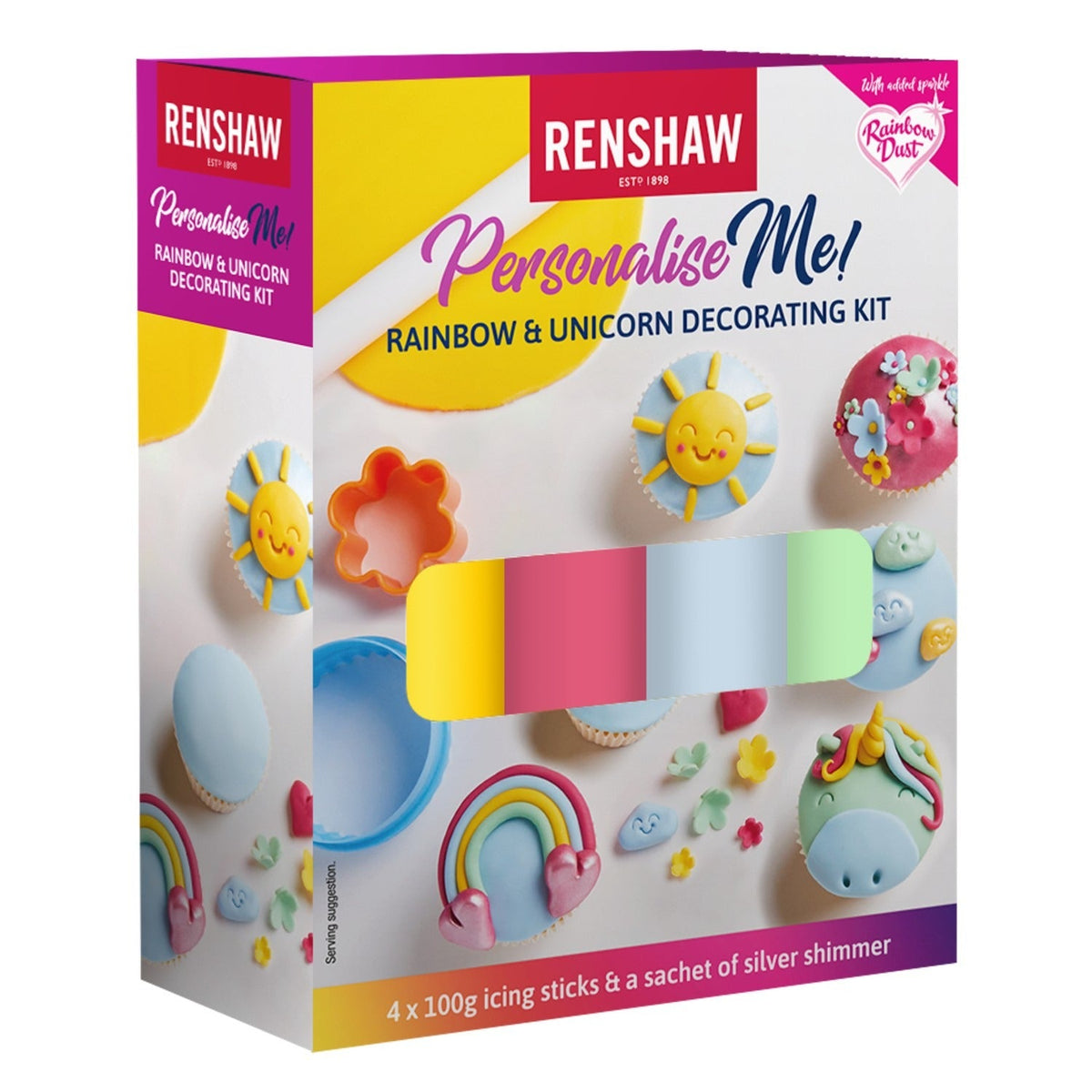 Renshaw Personalise Me! Rainbow and Unicorn Icing and Decorating Kit