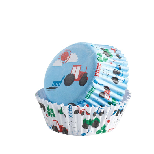 60 Tractor Cupcake Cases - 2 Designs