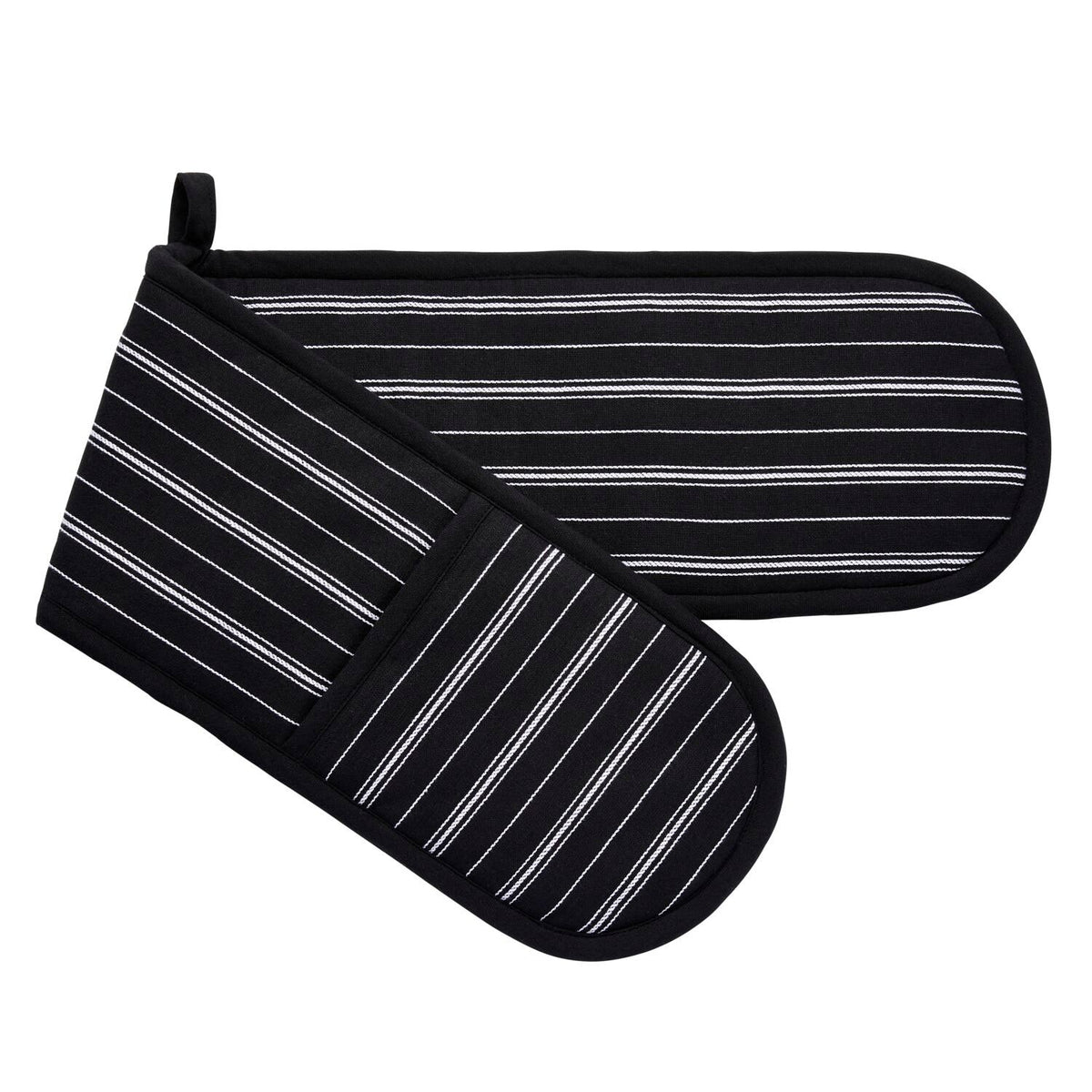Lakeland Black Butcher’s Stripe Double Oven Glove