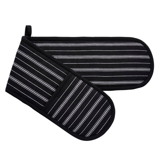 Lakeland Black Butcher’s Stripe Double Oven Glove