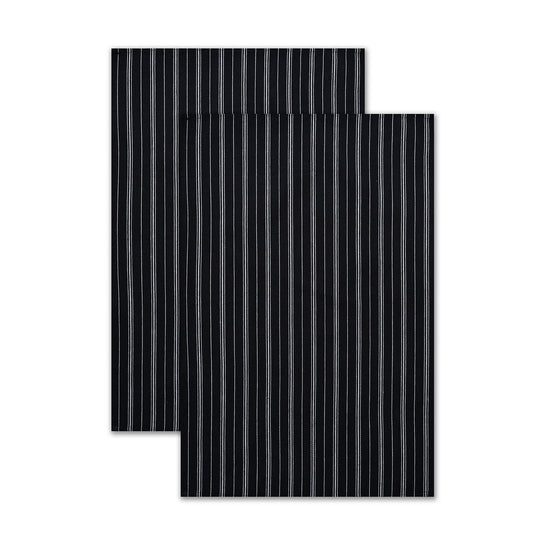 2 Lakeland Black Butcher’s Stripe Tea Towels