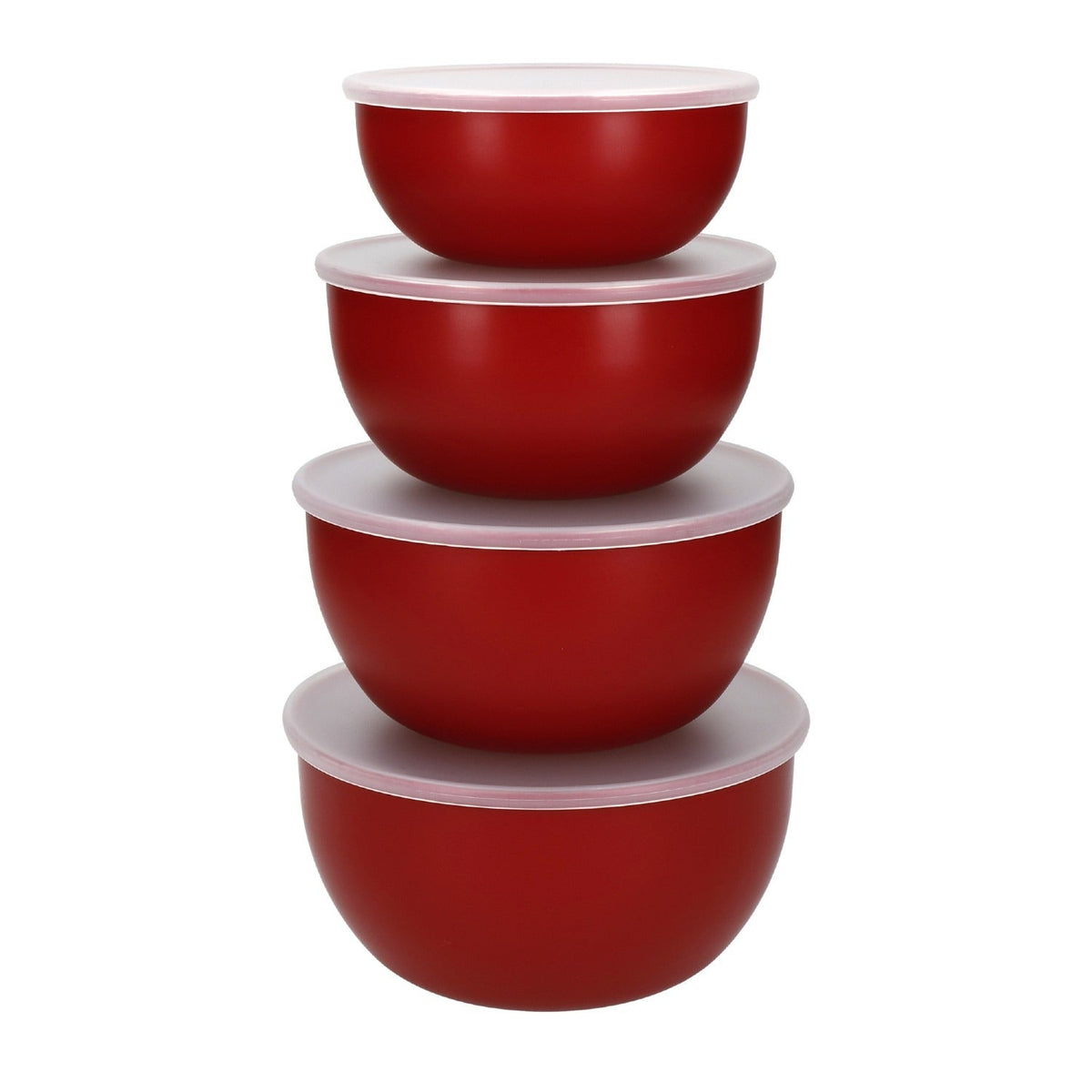 KitchenAid Set of 4 Prep Bowls with Lids - Empire Red