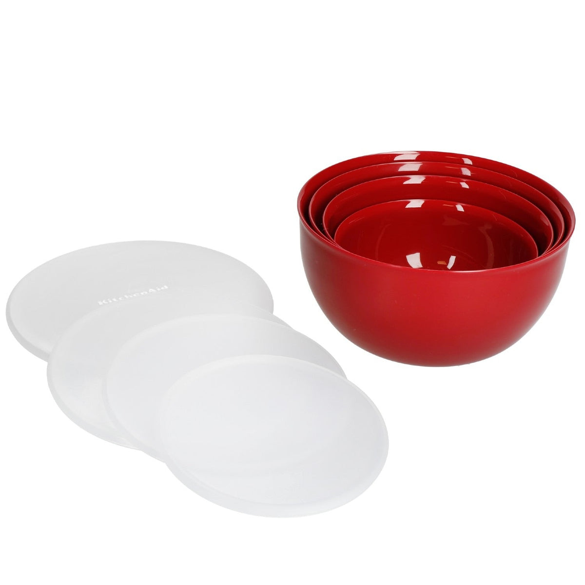 KitchenAid Set of 4 Prep Bowls with Lids - Empire Red