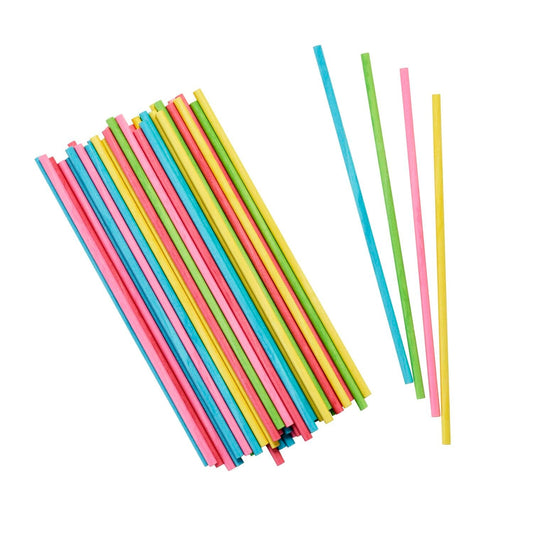 100 Paper Cake Pop Sticks Assorted Colours