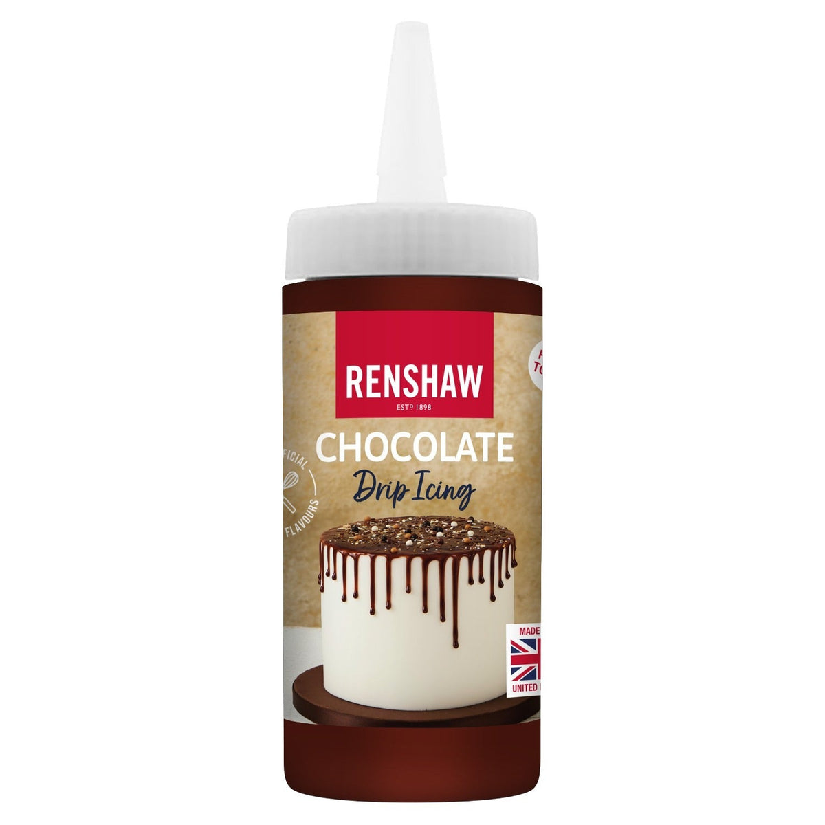Renshaw Ready-to-Use Milk Chocolate Drip Icing 120g
