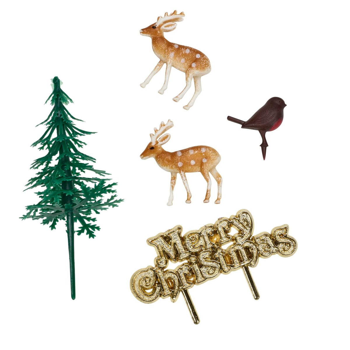 5 Piece Woodland Yule Log and Cake Decorating Kit