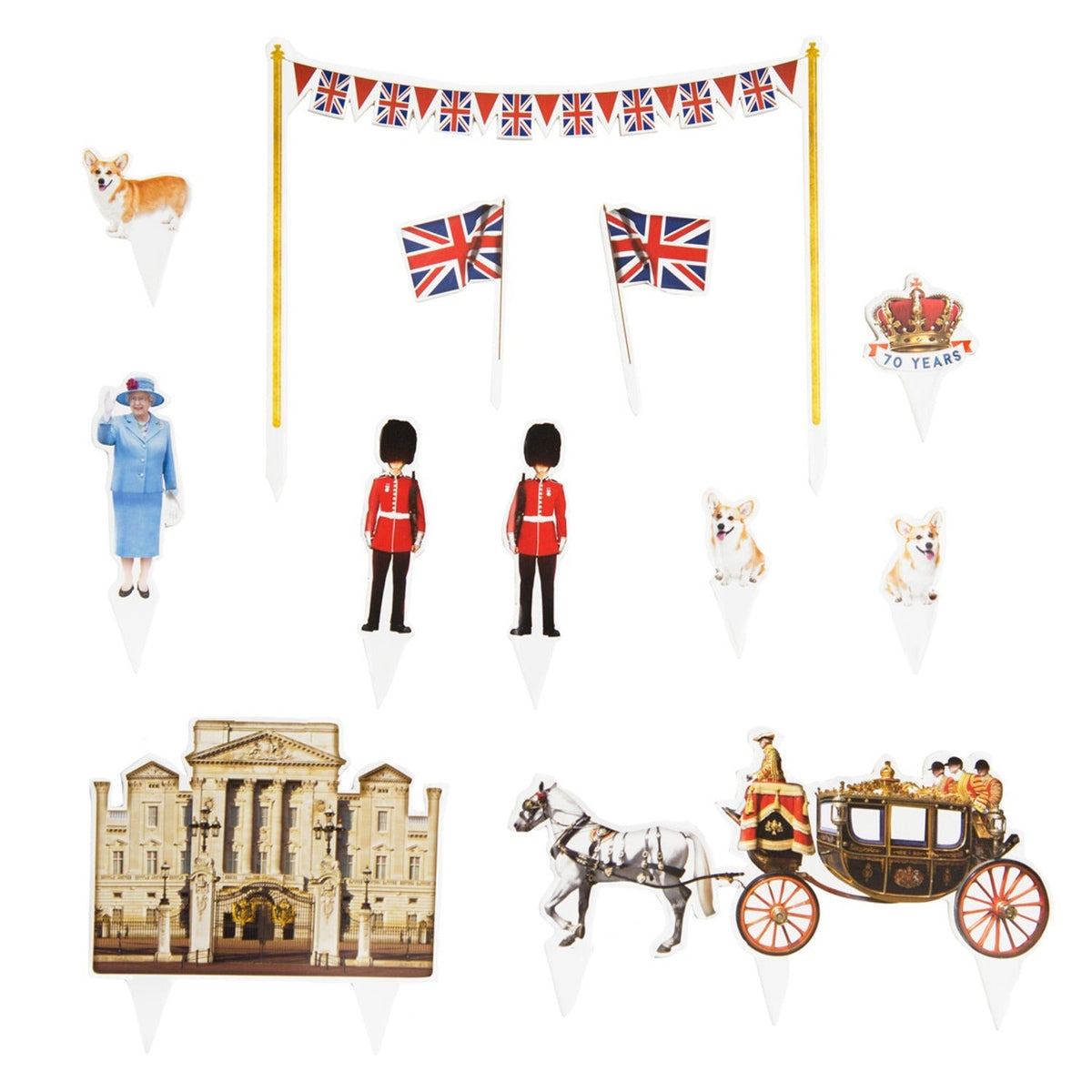 Talking Tables Right Royal Spectacle Cake Toppers – Pack of 12