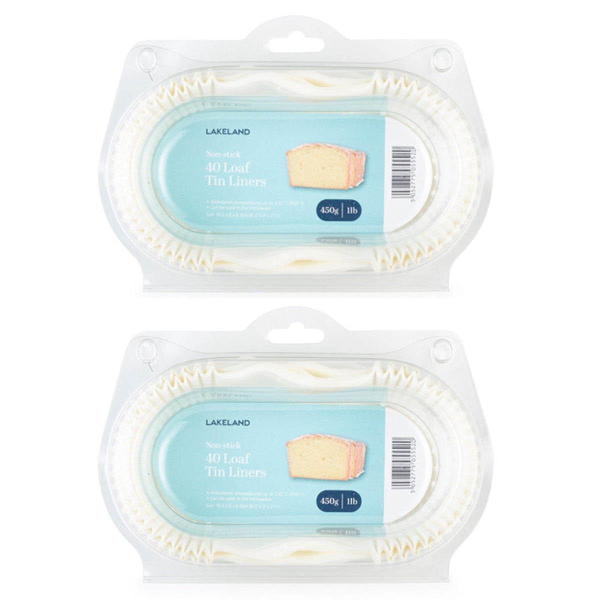 pk2 40 Lakeland 1lb  Loaf Tin Liners