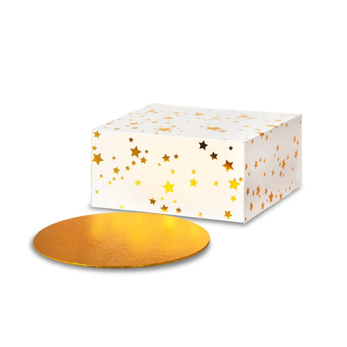 Luxe Star Print Cake Board and Box Single Pack