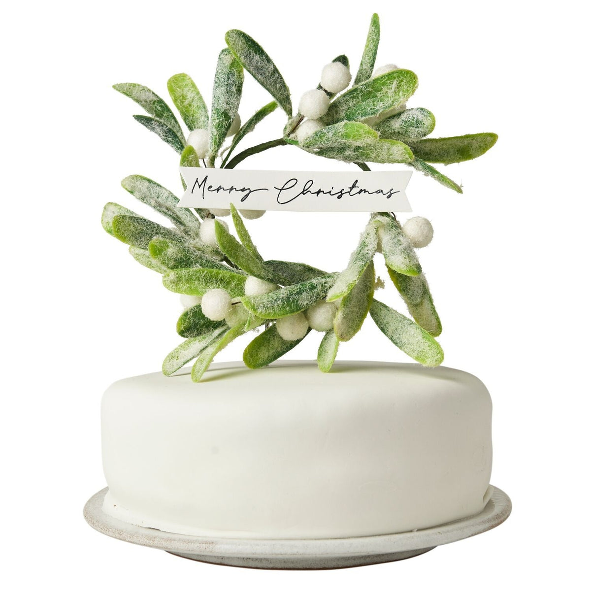 Merry Christmas Wreath Cake Topper