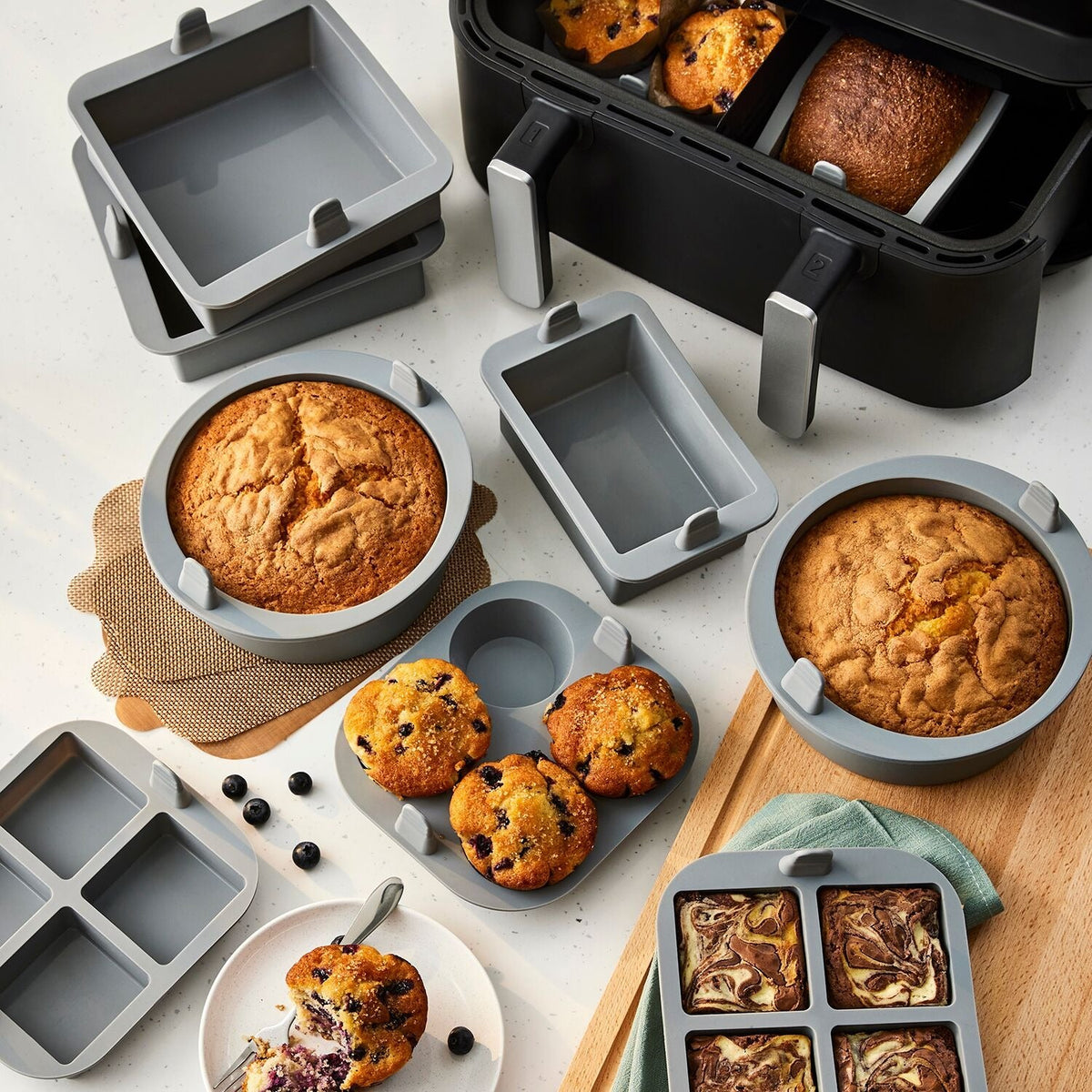 2 Lakeland Air Fryer Silicone Muffin Moulds