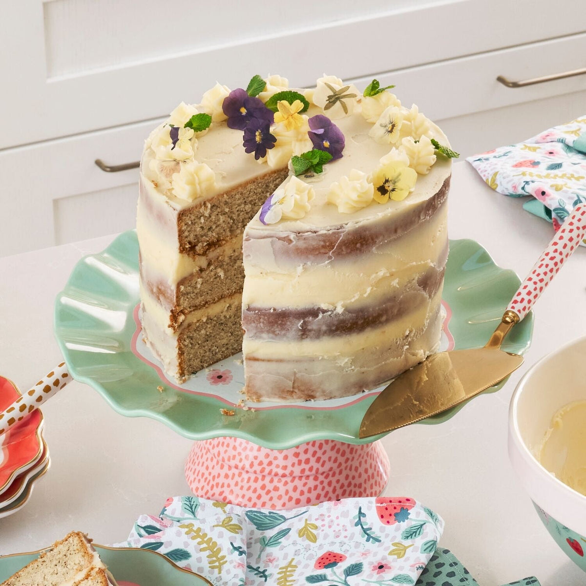 Strawberry Patch Cake Stand