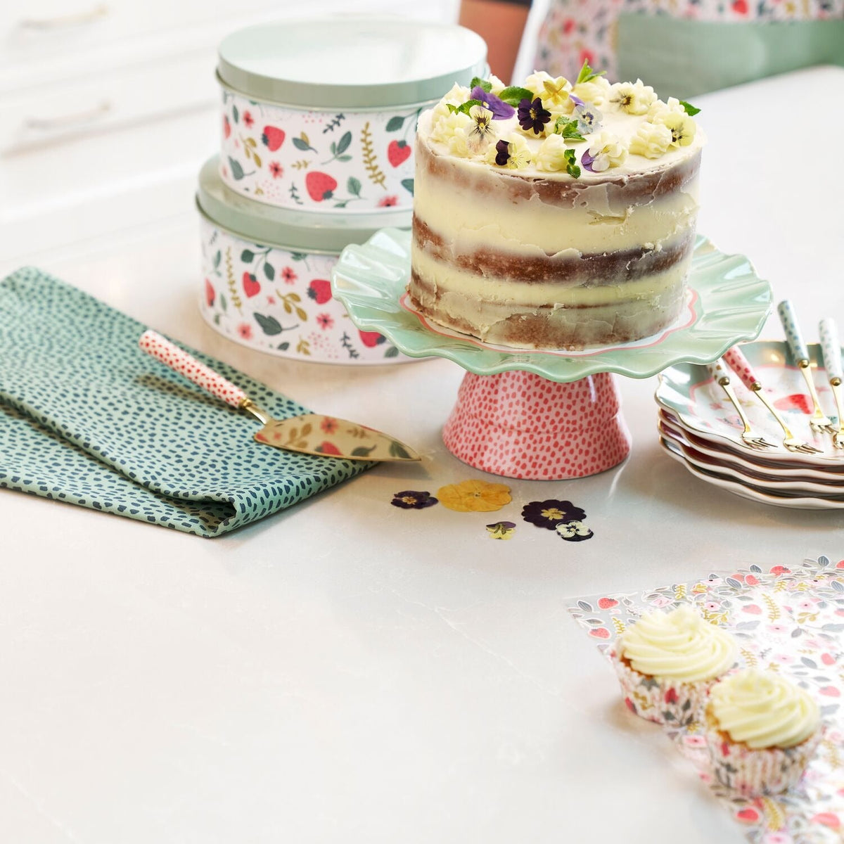 2 Strawberry Patch Tea Towels