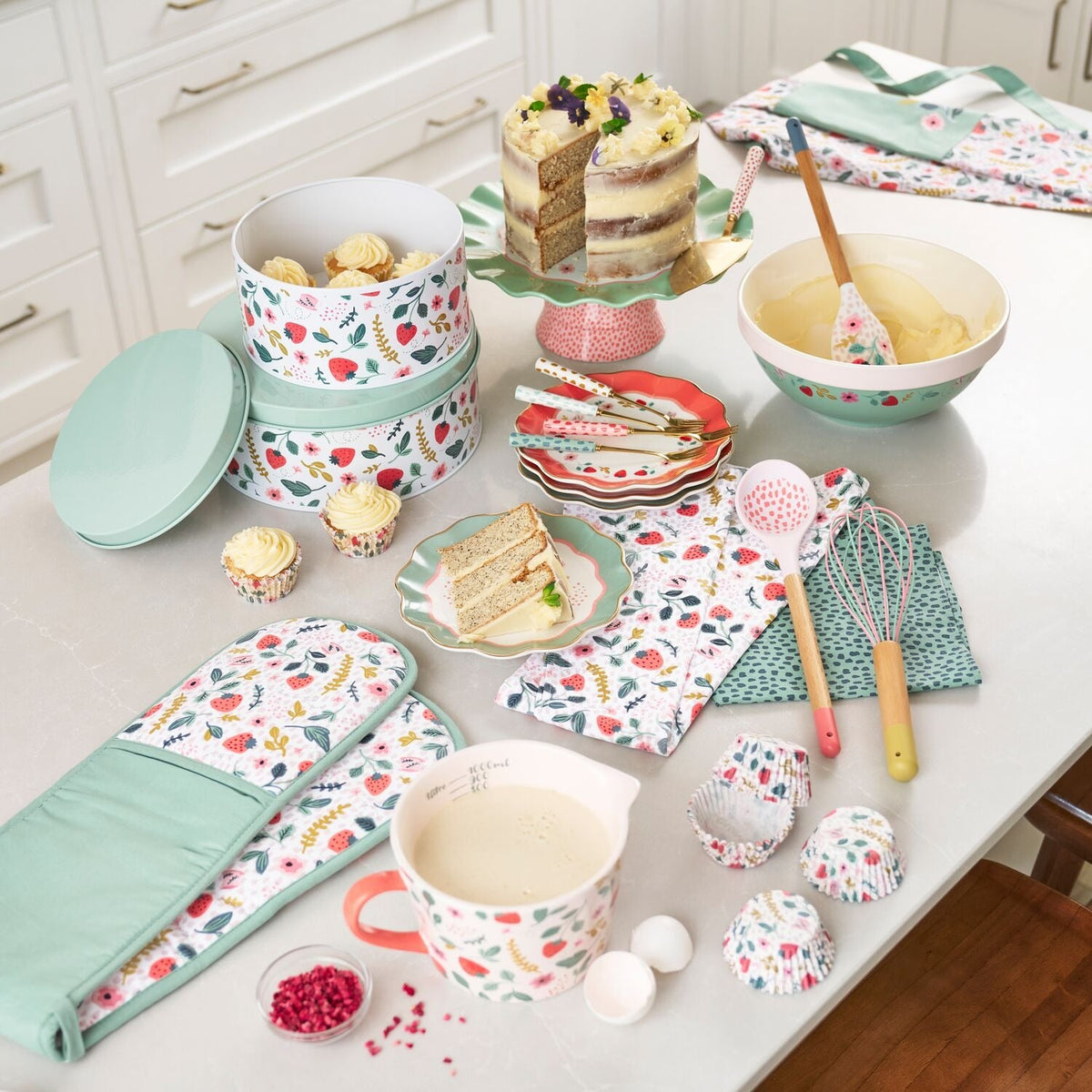 2 Strawberry Patch Tea Towels