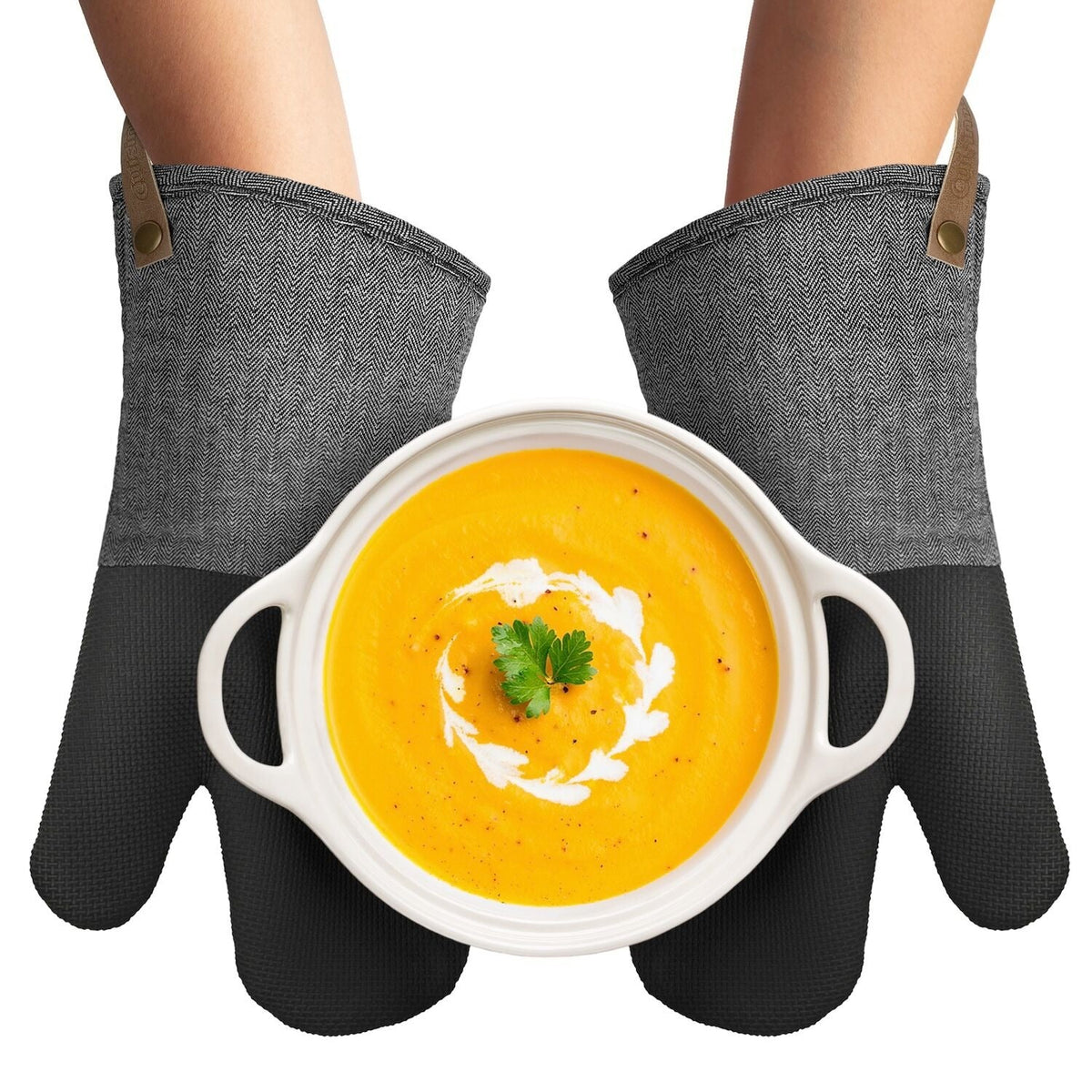 Cuisinart Large Mitts Oven Gloves - Grey