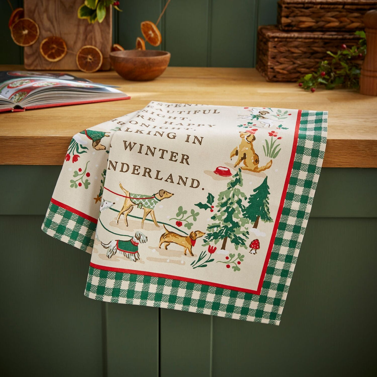 Ulster Weavers Winter Walkies Tea Towel