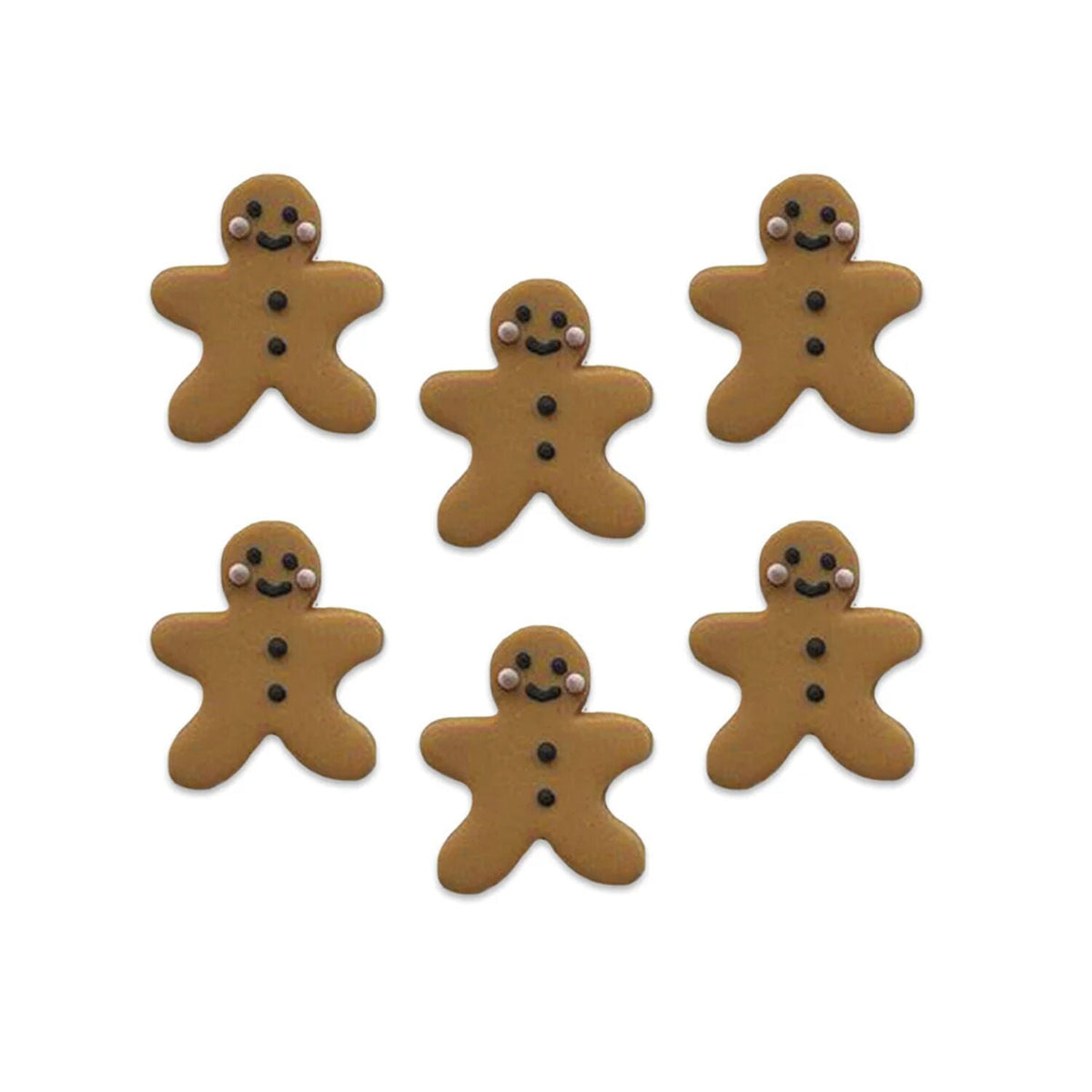 Gingerbread Sugarcraft Toppers – Pack of 6