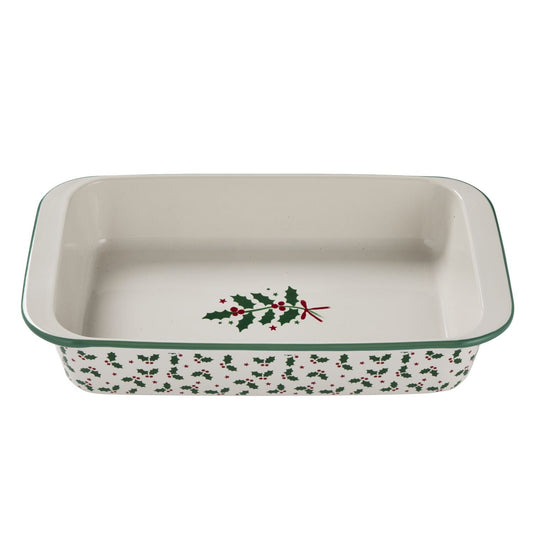 Lakeland Christmas Holly Medium Roaster