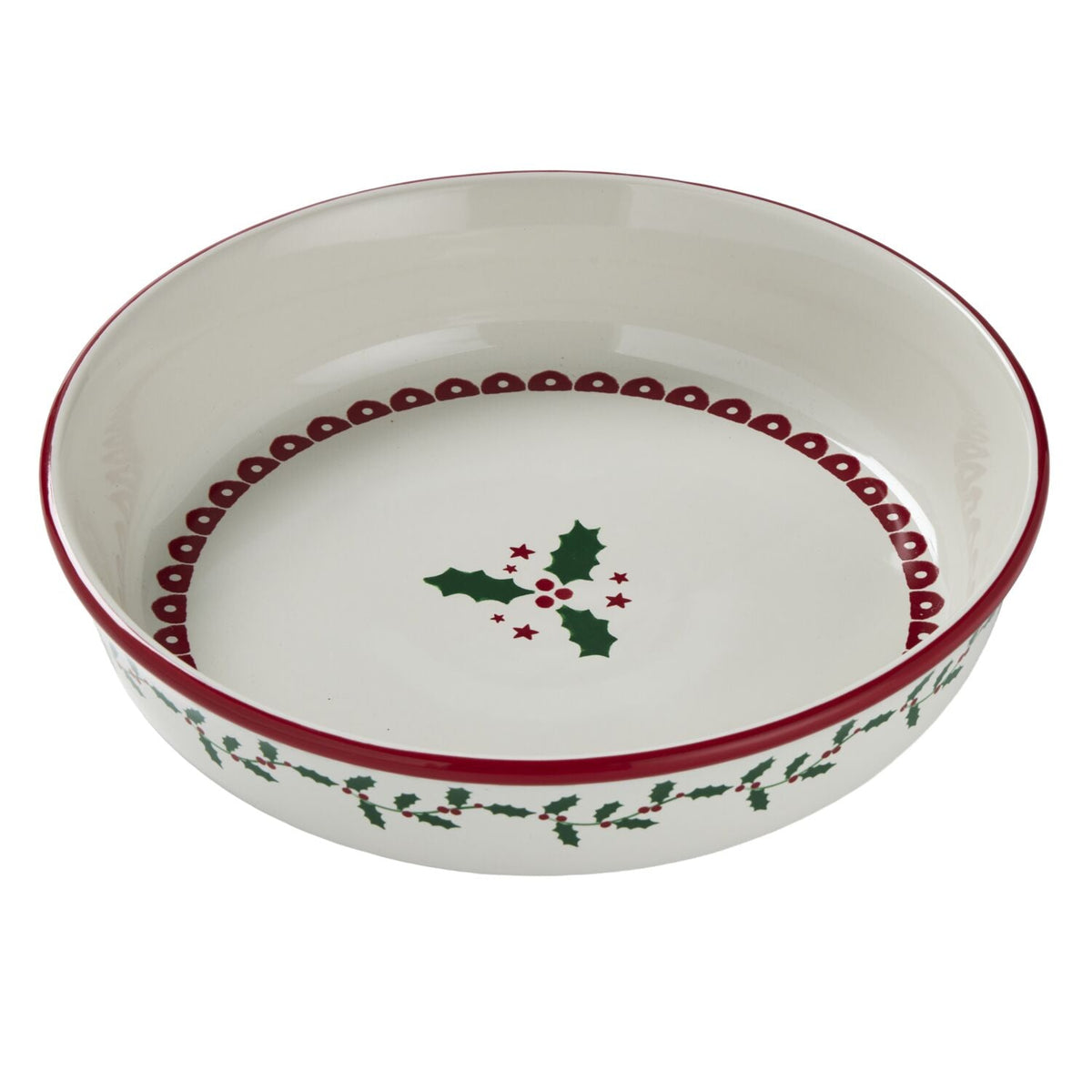 Lakeland Christmas Holly Round Pie Dish