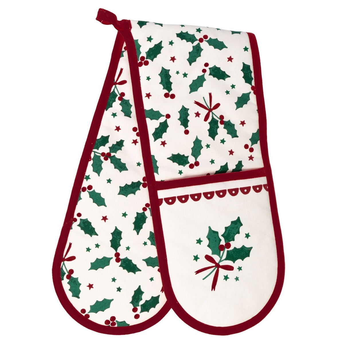 Lakeland Christmas Holly Double Oven Glove