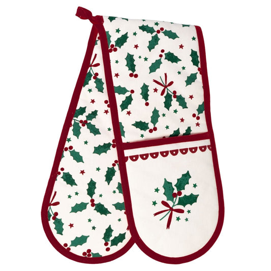 Lakeland Christmas Holly Double Oven Glove