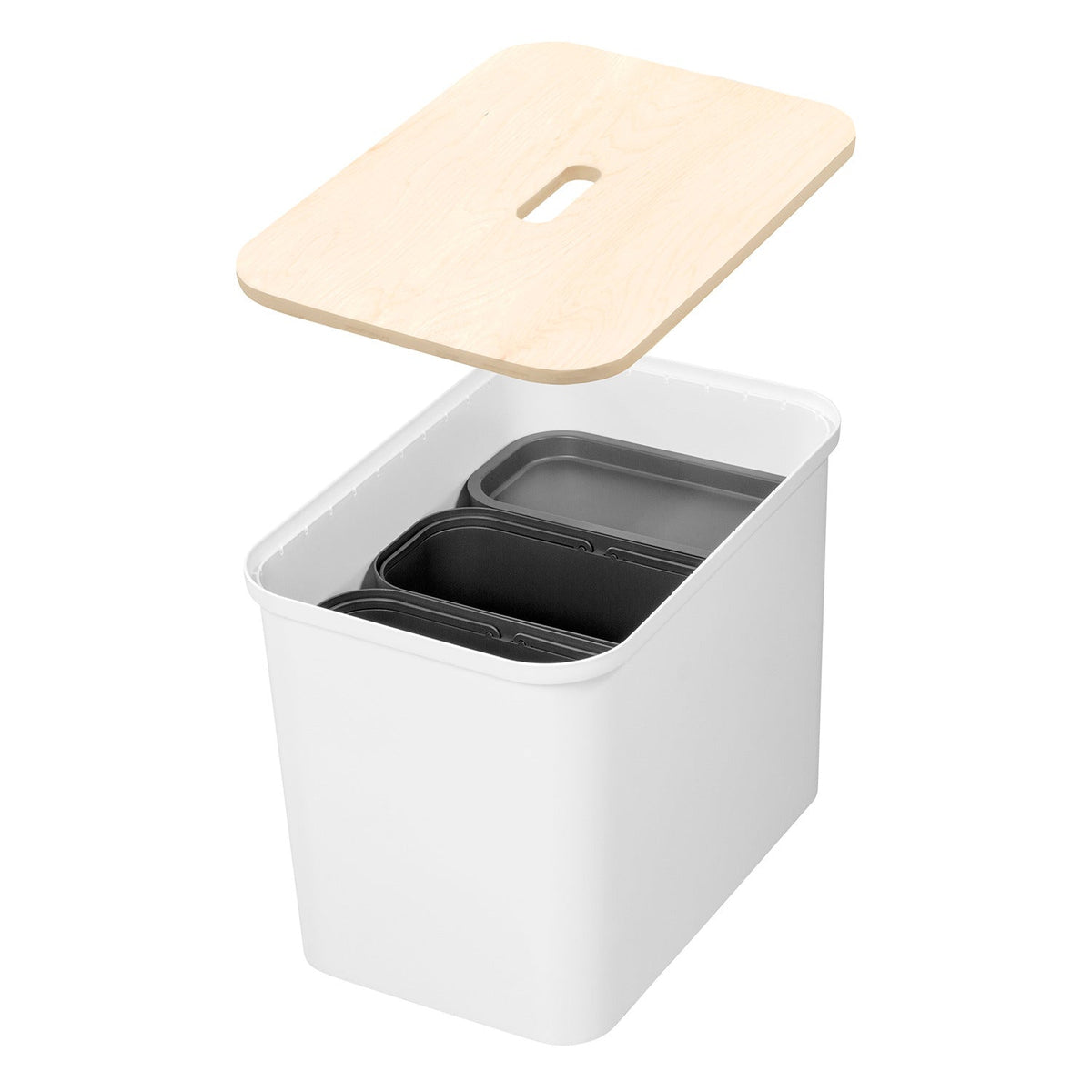 SmartStore Recycling Bin Unit White - 76L