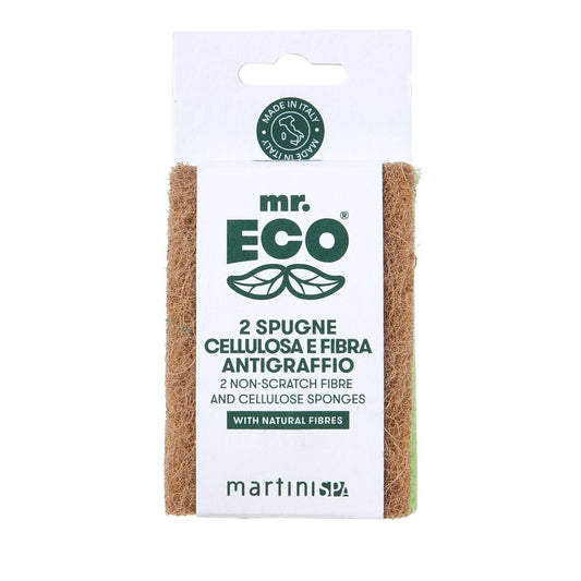 Mr Eco Non-Scratch Fibre and Cellulose Sponges – Pack of 2