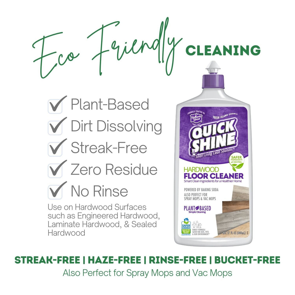 Quick Shine Hardwood Floor Cleaner 800ml