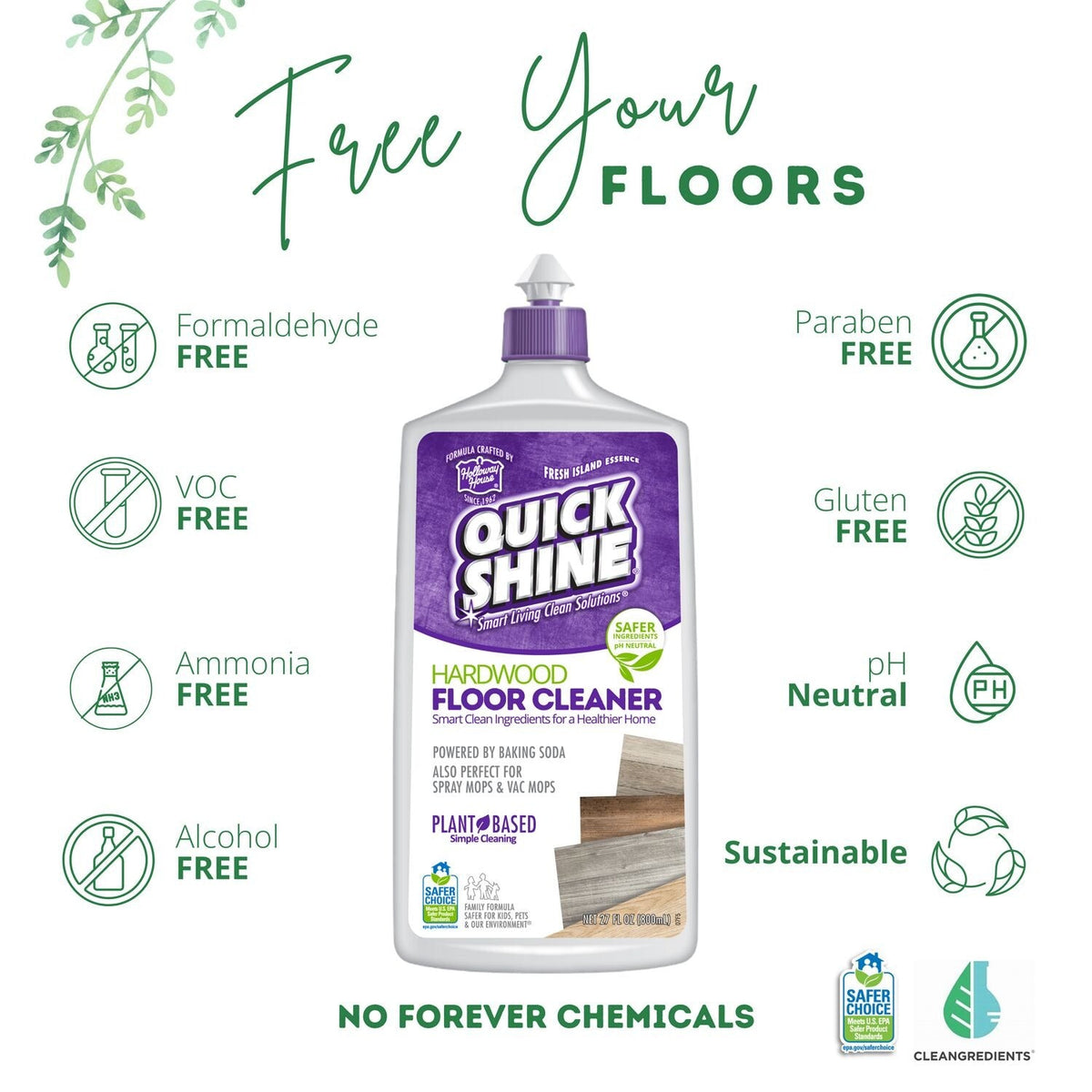 Quick Shine Hardwood Floor Cleaner 800ml