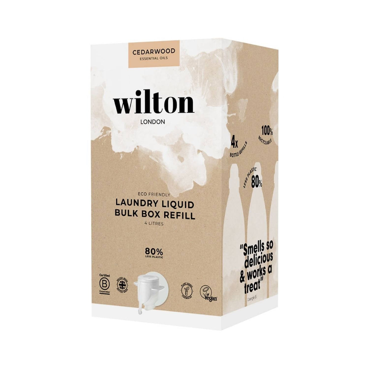 Wilton London Cedarwood Laundry Liquid Bulk Box 4 Litre Refill