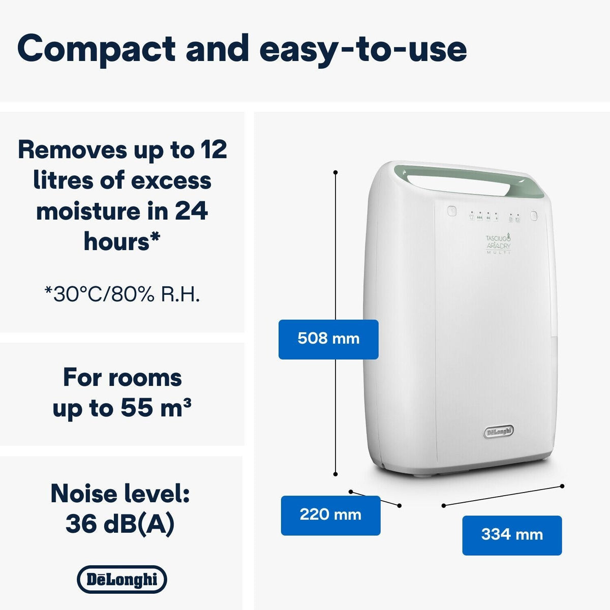 De’Longhi 12L Dehumidifier DEX212SF