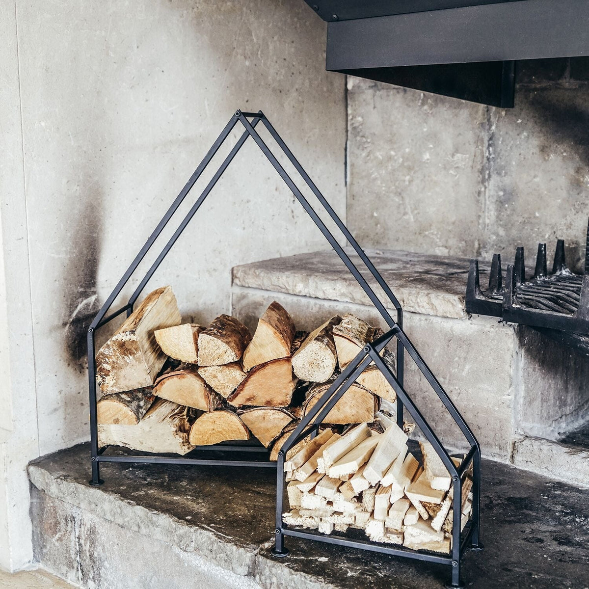 Iron House Log Holder