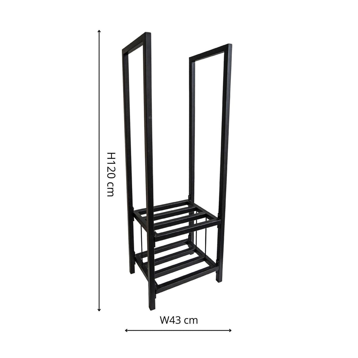 Tall Square Shelved Log Storage