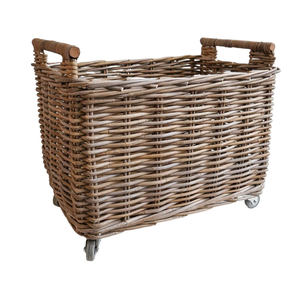 Natural Rattan Log Cart