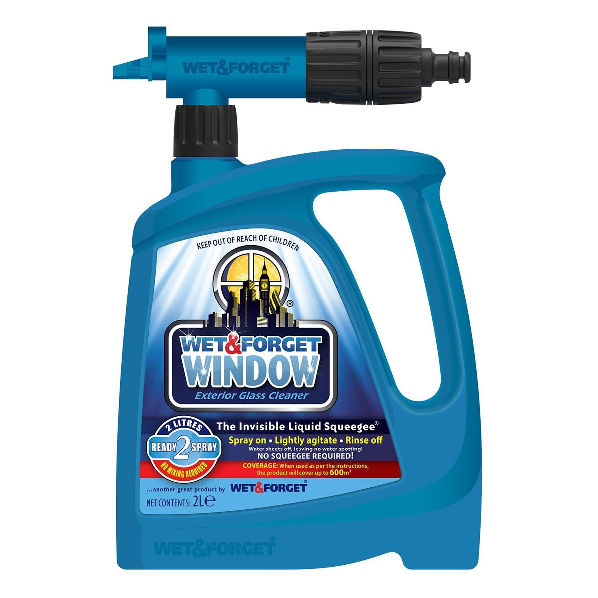 Wet & Forget Window Cleaner Spray 2L