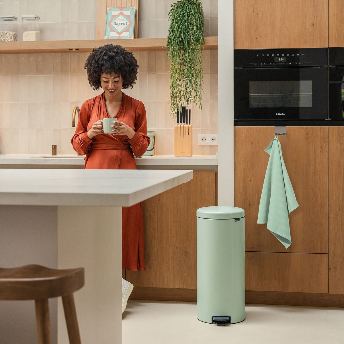 Brabantia NewIcon Pedal Bin Jade Green 30L