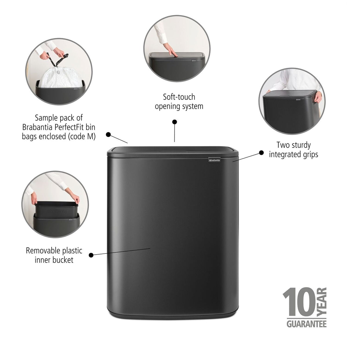 Brabantia Bo Touch Bin 60L