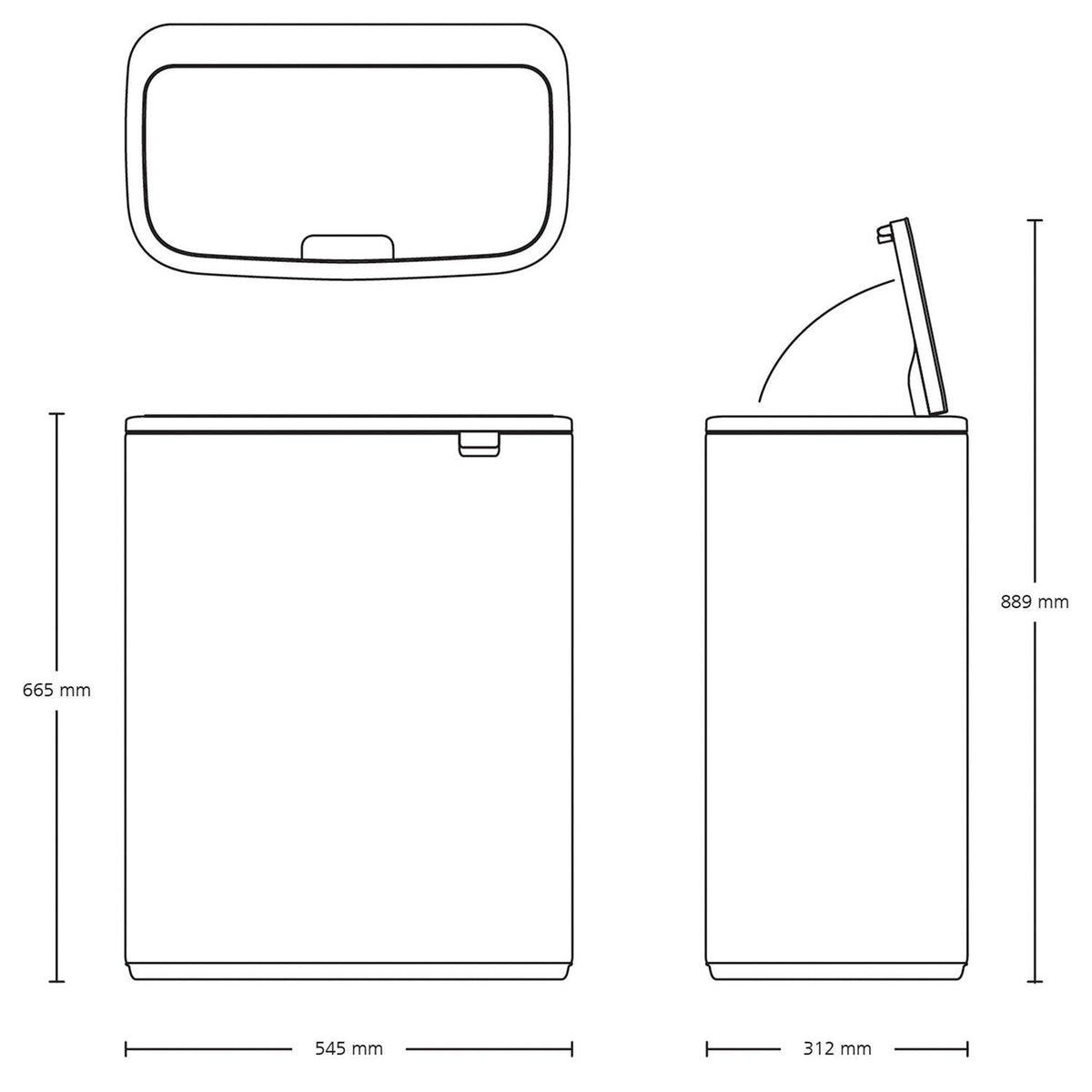 Brabantia Bo Touch Bin 60L