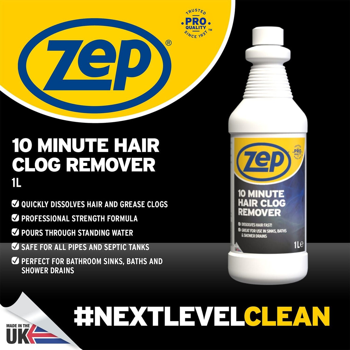 Zep 10 Minute Hair Clog Remover 1L