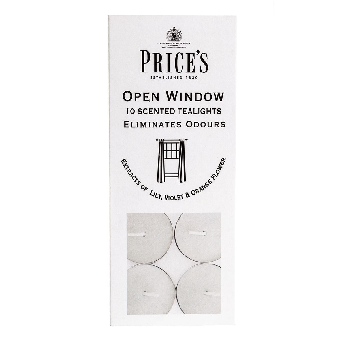 Price’s Open Window Tealights – Pack of 10