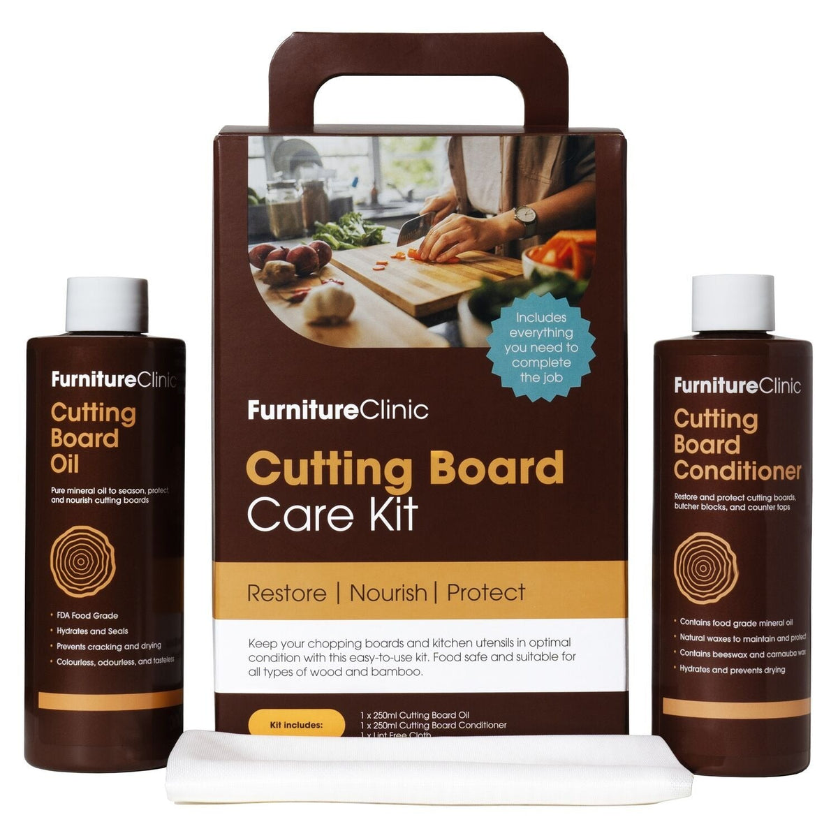 Furniture Clinic Cutting Board Care Kit