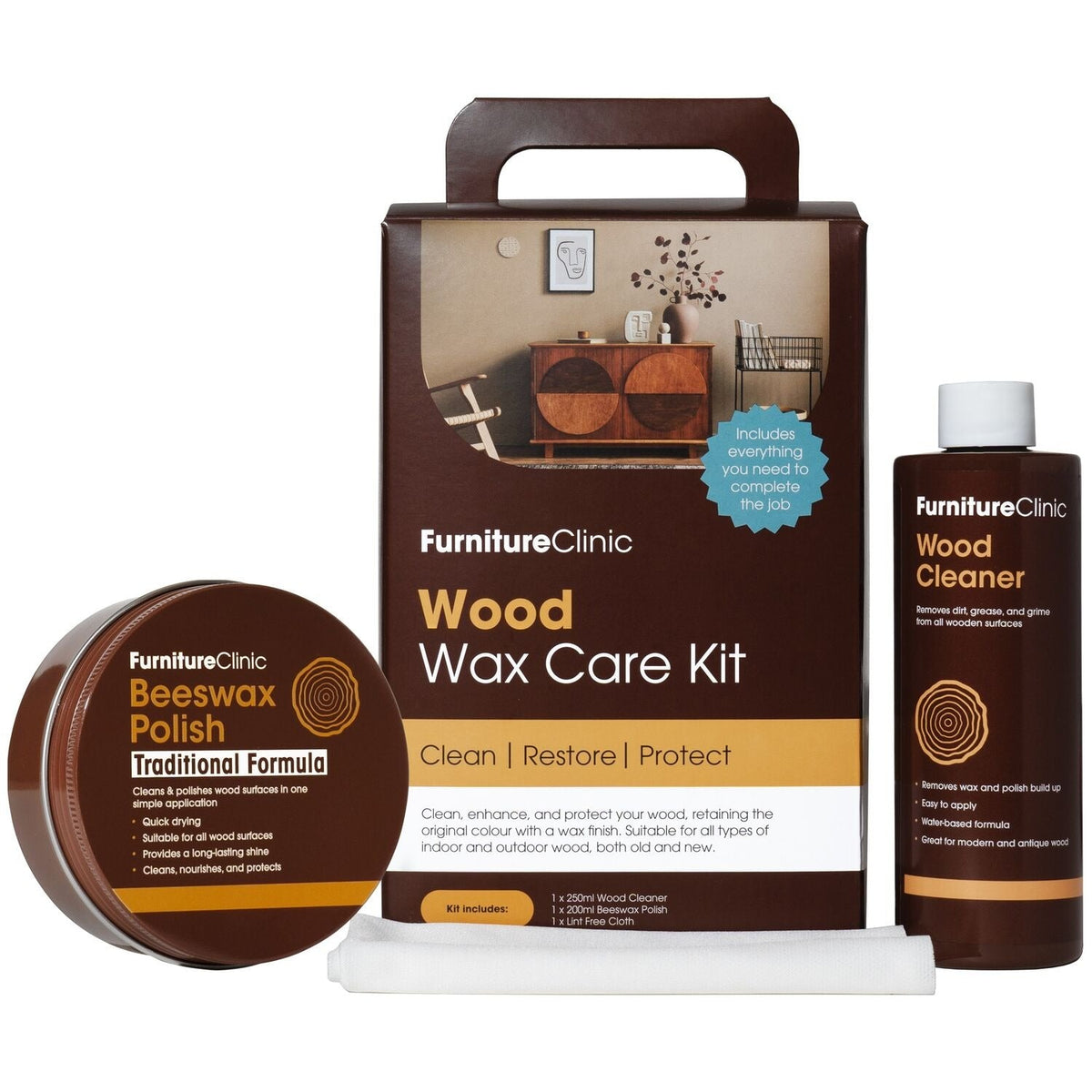 Furniture Clinic Wood Wax Care Kit