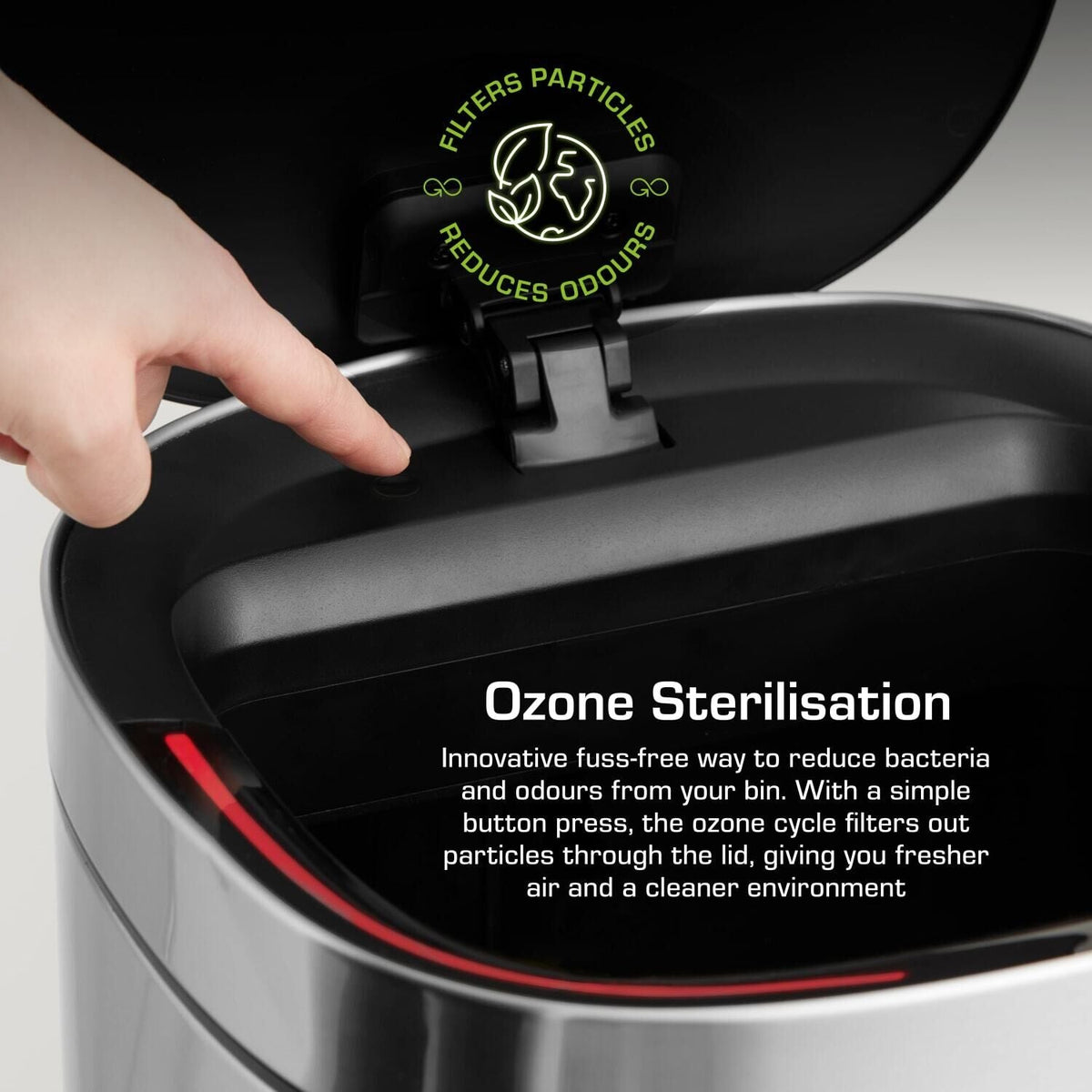 Swan 30L Square Sensor Bin
