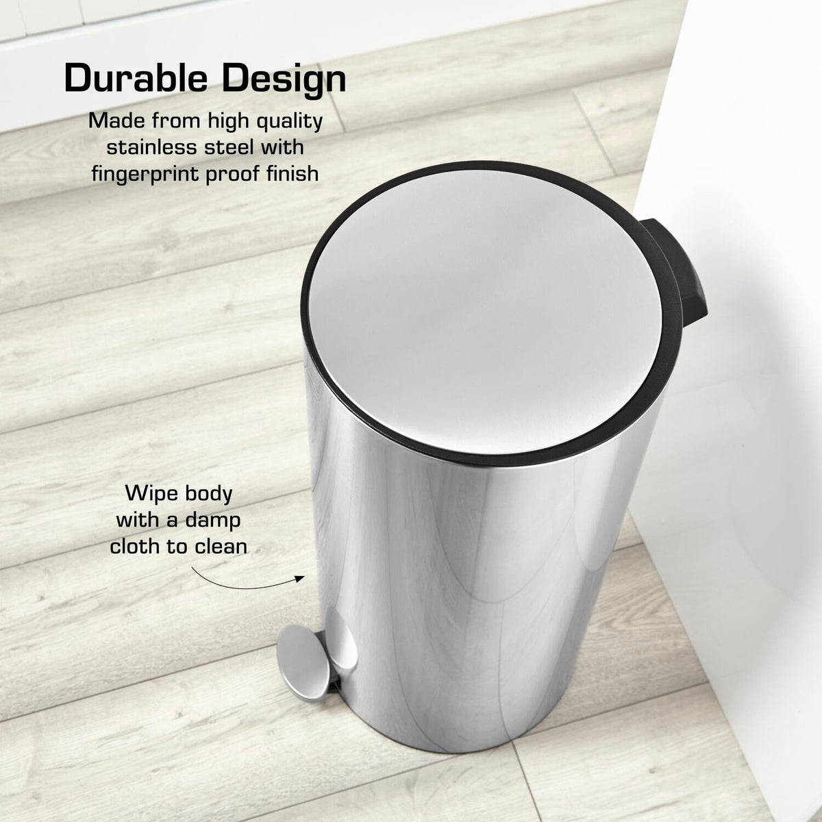 Swan 30L Round Pedal Bin