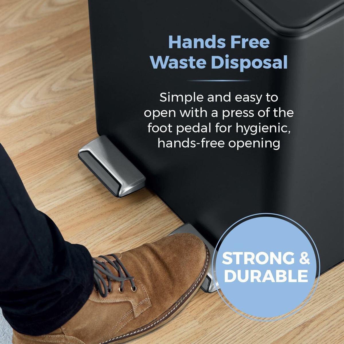 Tower 40L Recycling Pedal Bin - Black