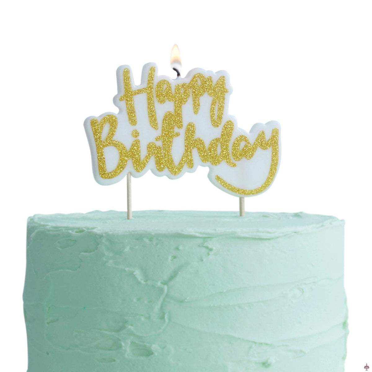 Happy Birthday Gold Candle