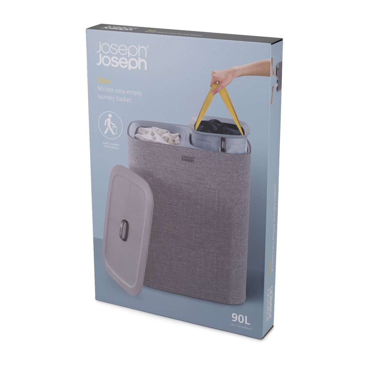 Joseph Joseph Tota 90L Laundry Separation Basket Grey