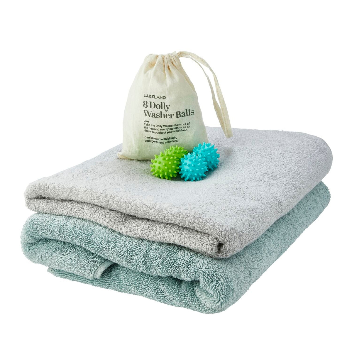 8 Dolly Washing Balls with Cotton Bag