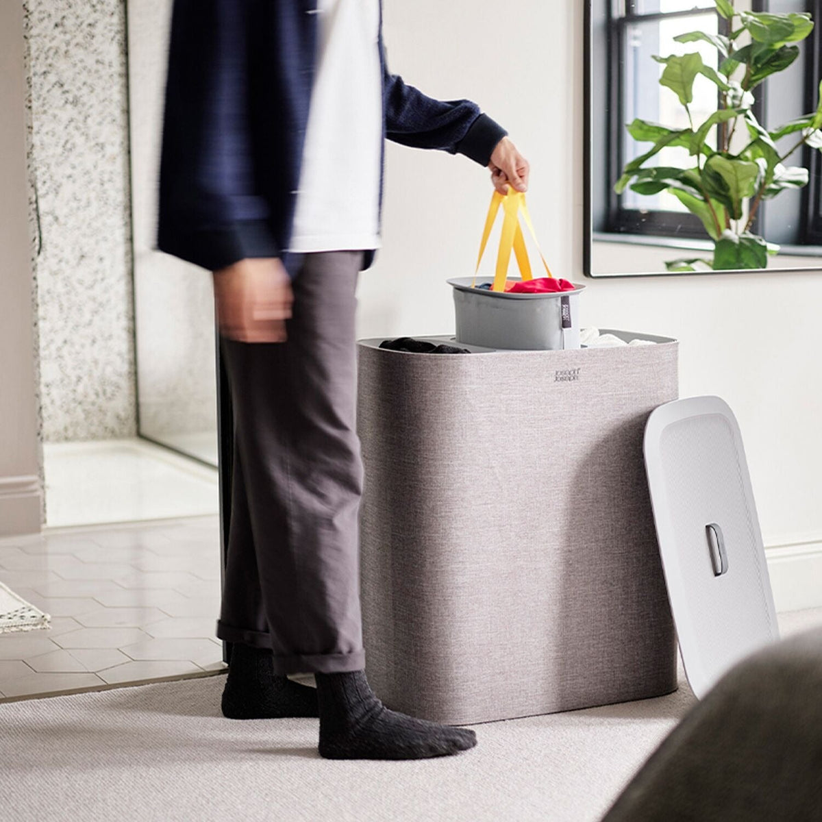Joseph Joseph Tota Trio 90L Laundry Basket Grey
